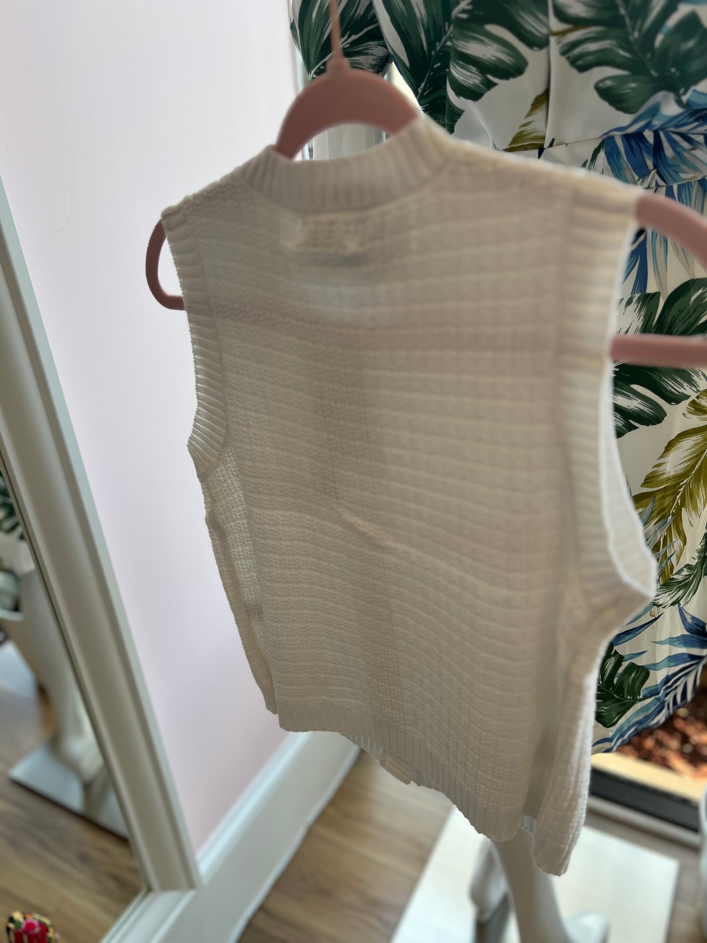 White Gold Button Vest