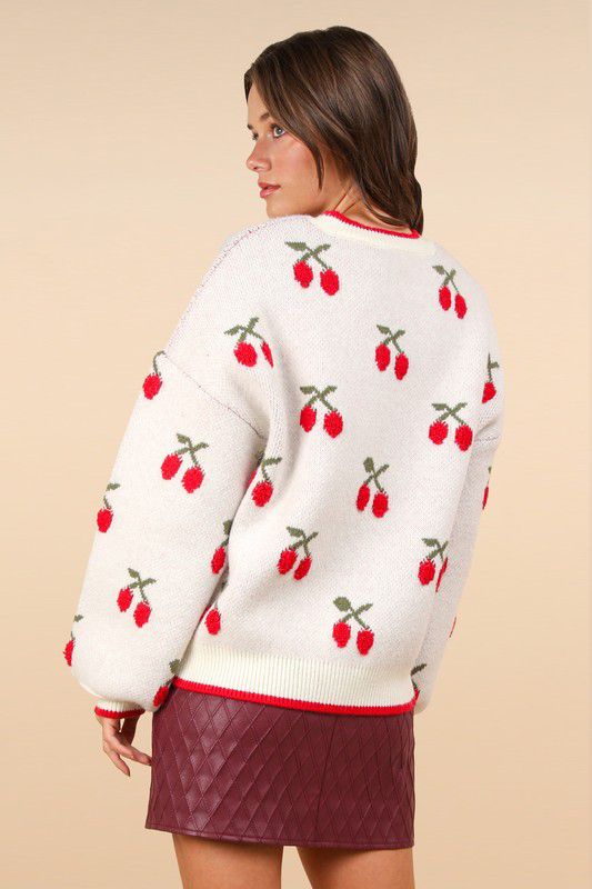 Oversized Cherry Sweater