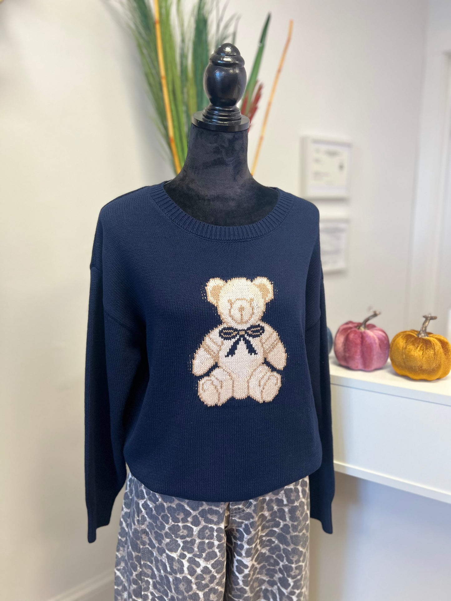 Navy- Teddy Bear Sweater 🧸