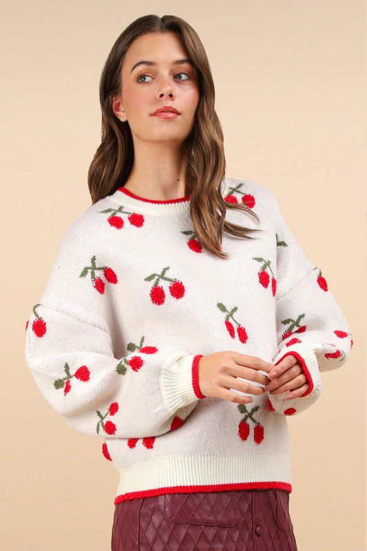 Oversized Cherry Sweater